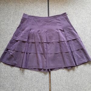 GAP Purple Tiered Silky Skirt Large